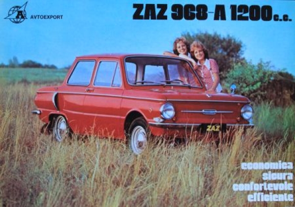 ZAZ 968 A 1200 Saporoshez Modelprogram 1974 Carbrochure (9714)